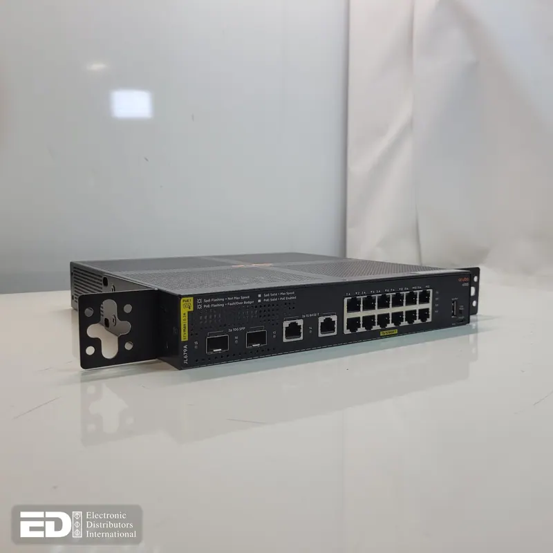 HPE Aruba 6100 12G Class4 PoE 2G/2SFP+ 139W Switch. Used.