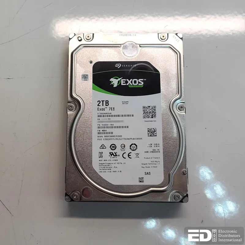 Seagate Exos 7E8 2TB Enterprise 3.5" SAS HDD ST2000NM0045. Used.