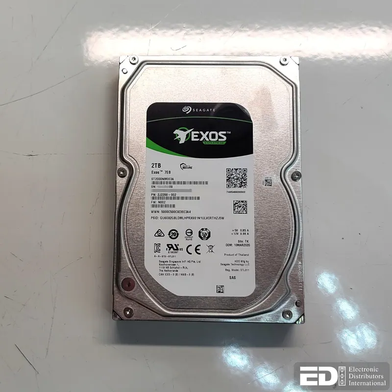 Seagate Exos 7E8 2TB Enterprise 3.5" SAS HDD ST2000NM003A. Used.